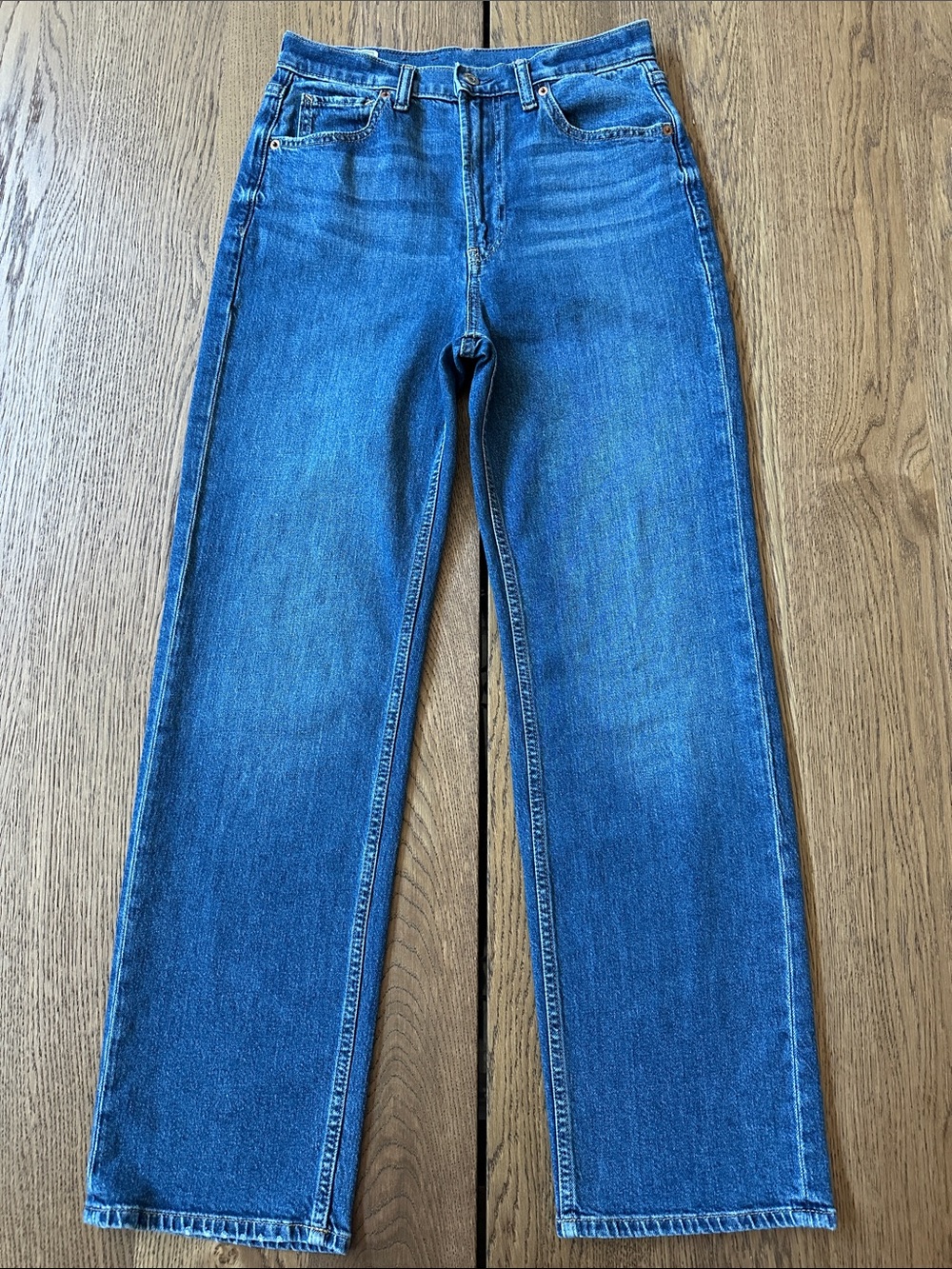 GAP Loose High-Rise Straight Jeans - Medium Blue Size 27/4R